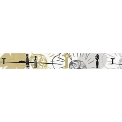 Frise adhésive ethnique africaine, 10 cm X 300 cm, déco graphique traditionnelle, décoration murale intérieure