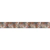 Frise adhésive Heidal Tomettes Anciennes, motif géométrique, 5 cm x 300 cm, décorative autocollante pour murs et sols intérieurs.