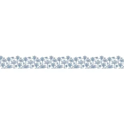 Frise adhésive Jungle, 5 cm X 300 cm, autocollante, décorative, palmiers, grand effet tendance.