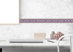 Frise adhésive multicolore motif tribal, 10 cm x 300 cm - Décoration murale