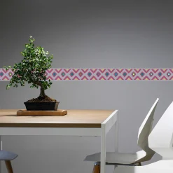 Frise adhésive multicolore motif tribal, 10 cm x 300 cm - Décoration murale