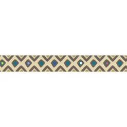 Frise adhésive multicolore 10x300cm - Motif géométrique tribal décoratif pour décoration murale intérieure et extérieure