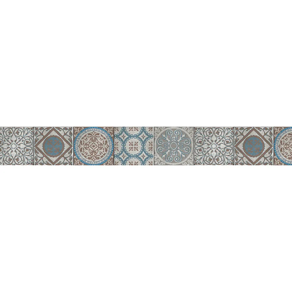 Frise adhésive 10x300 cm, déco multicouleurs pour murs et sols, carreaux de ciment, décoration intérieure.