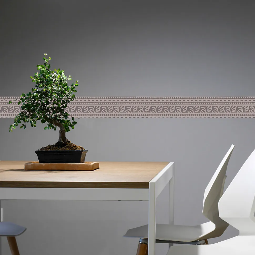 Frise adhésive 5x300cm, déco géométrique rose fuschia ondulée, décoration murale pour intérieur