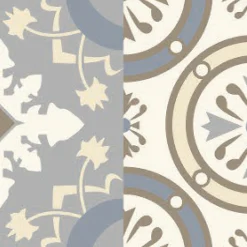 Frise décorative adhésive, borgatella motif carreaux de ciment style ancien, 5 cm X 300 cm