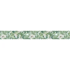 Frise décorative adhésive, frise william morris tendance feuilles et fleurs mélangées, 5 cm X 300 cm