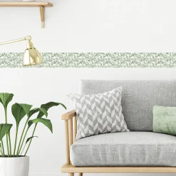Frise décorative adhésive, feuillage type william morris déco tendance, 10 cm X 300 cm