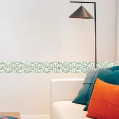 Frise décorative adhésive, feuillage type william morris déco tendance, 10 cm X 300 cm
