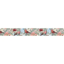 Frise décorative adhésive, frise william morris, nature fleurs oiseaux, 5 cm X 300 cm