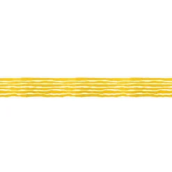 Frise décorative adhésive, lignes horizontales, dessinées, jaune et blanc, 5 cm X 300 cm