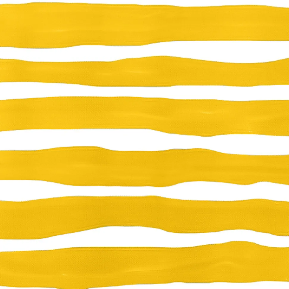 Frise décorative adhésive, lignes horizontales, dessinées, jaune et blanc, 5 cm X 300 cm