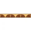 Frise décorative adhésive, motif africain rouge, sur fond jaune, tendance, exotique, 9 cm X 300 cm