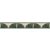 Frise décorative adhésive, motif africain vert, sur fond beige, tendance, exotique, 9 cm X 300 cm