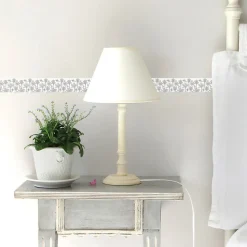 Frise décorative adhésive, maere gris, motif palmiers gris, 5 cm X 300 cm