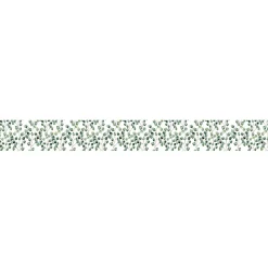 Frise décorative adhésive, petites feuilles vertes façon aquarel, 9 cm X 300 cm