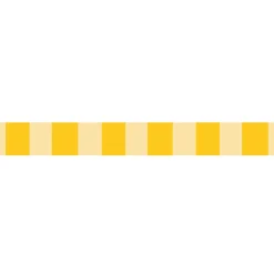 Frise décorative adhésive, rayures verticales larges, jaune, motif géométrique, 5 cm X 300 cm
