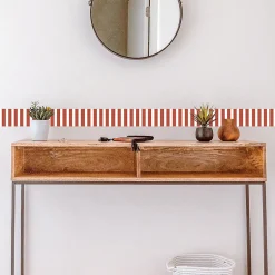 Frise décorative adhésive, rayures verticales tendance déco, 10 cm X 300 cm