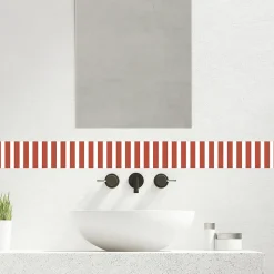 Frise décorative adhésive, rayures verticales tendance déco, 10 cm X 300 cm