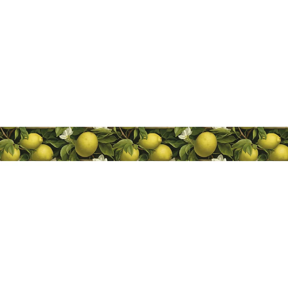 Frise décorative adhésive, superbe frise citron qui convient partout et tout le temps, 5 cm X 300 cm
