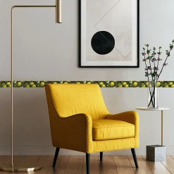 Frise décorative adhésive, superbe frise citron qui convient partout et tout le temps, 5 cm X 300 cm