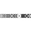 Frise décorative adhésive, terreti motif carreaux de ciment style ancien, 5 cm X 300 cm