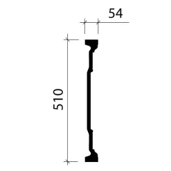 Fronton Profhome 489001 Moulure de façade Encadrement de fenêtre Élément de façade