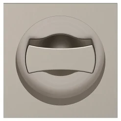 Galandage Carré à visser à condamnation GoodHome Irvil effet nickel satin gris Ø55.5mm