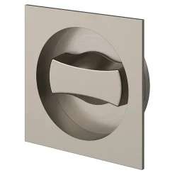 Galandage Carré à visser à condamnation GoodHome Irvil effet nickel satin gris Ø55.5mm