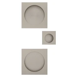 Galandage Carré à visser GoodHome Irvil effet nickel satin gris Ø55.5mm