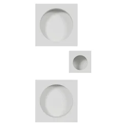 Galandage Carré à visser GoodHome Irvil mat blanc Ø55.5mm