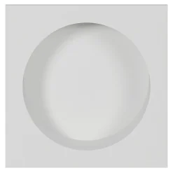 Galandage Carré à visser GoodHome Irvil mat blanc Ø55.5mm