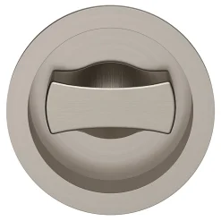 Galandage rond à visser à condamnation GoodHome Minzh effet nickel satin gris Ø55mm