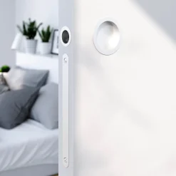 Galandage rond à visser GoodHome Minzh mat blanc Ø55mm