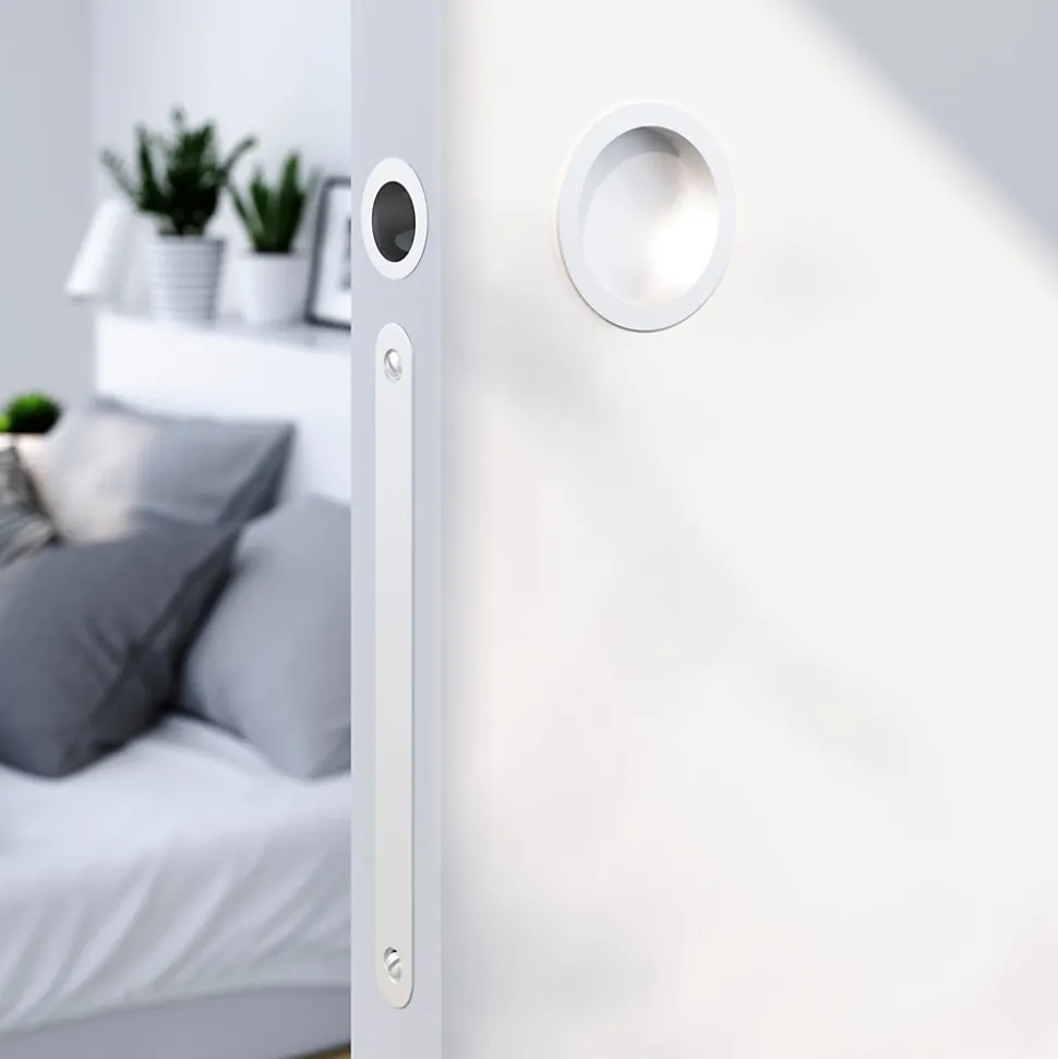Galandage rond à visser GoodHome Minzh mat blanc Ø55mm