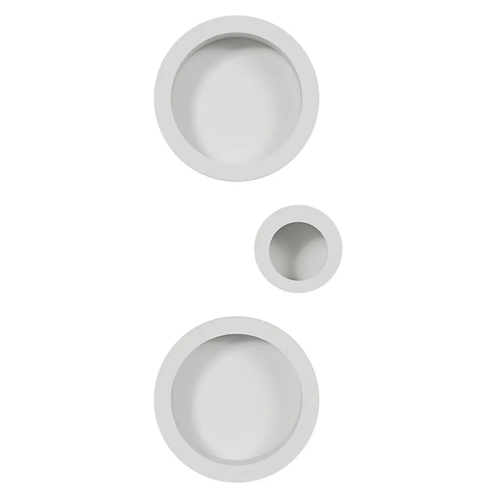 Galandage rond à visser GoodHome Minzh mat blanc Ø55mm