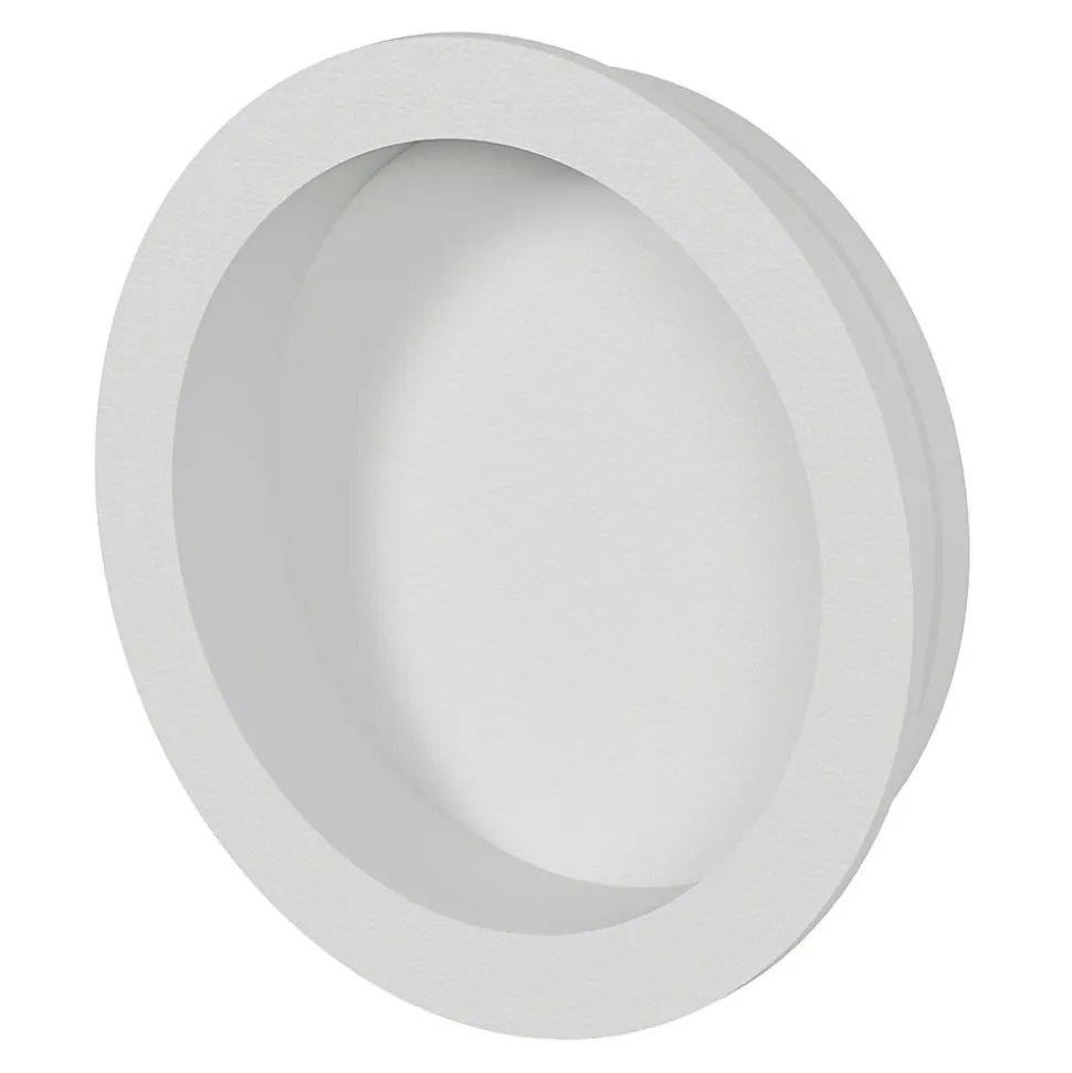 Galandage rond à visser GoodHome Minzh mat blanc Ø55mm