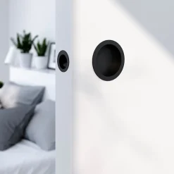 Galandage rond à visser GoodHome Minzh mat noir Ø55mm