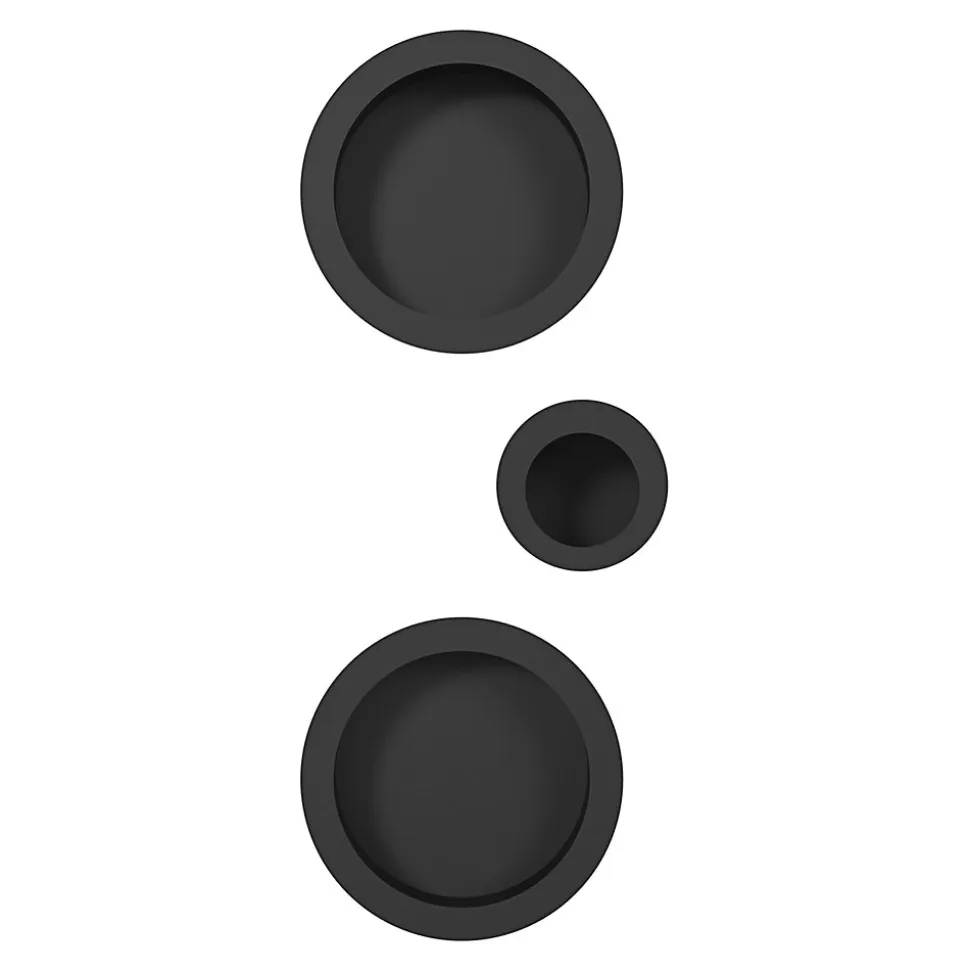 Galandage rond à visser GoodHome Minzh mat noir Ø55mm