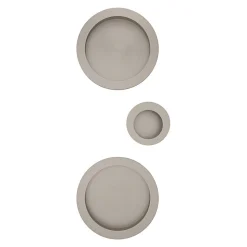 Galandage rond à visser GoodHome Minzh effet nickel satin gris Ø55mm