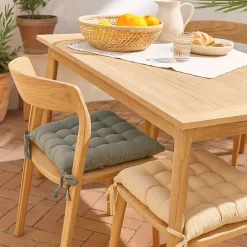 Galette de chaise beige 40x40cm
