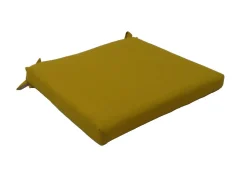 Galette de chaise carré Easy for life jaune cumin L.40 x l.40 cm