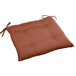 Galette de chaise carrée 4 points Terracotta - Hespéride