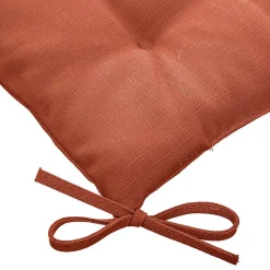 Galette de chaise carrée 4 points Terracotta - Hespéride