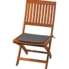 Galette de chaise carrée Peps anthracite 38 x 38 cm, ép.30mm