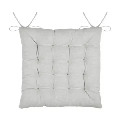 Galette de chaise cerf style montagne en coton (40x40 cm - Naturel)