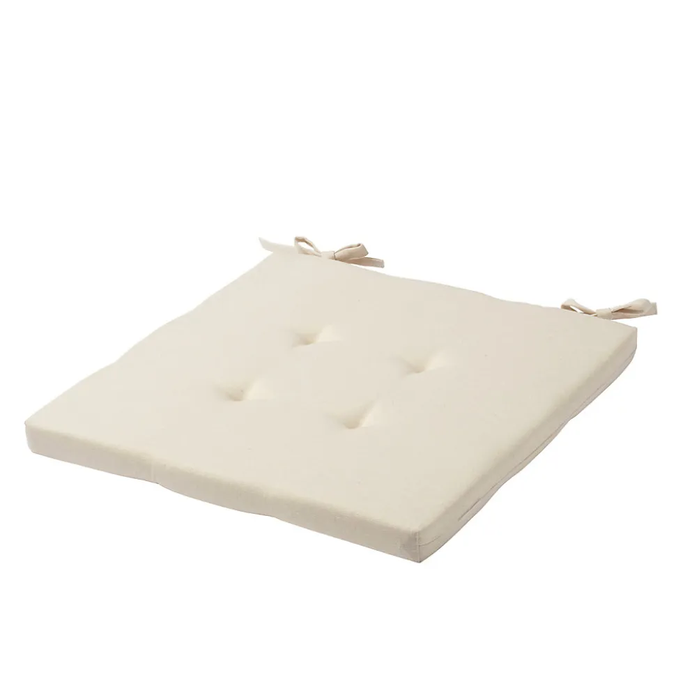 Galette de chaise coloris naturel 40 x 40 cm