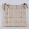 Galette de chaise déperlante uni coton beige L.45 x l.45 x ep.4cm Ornami