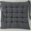 Galette de chaise déperlante grise 45 x 45 cm Ornami