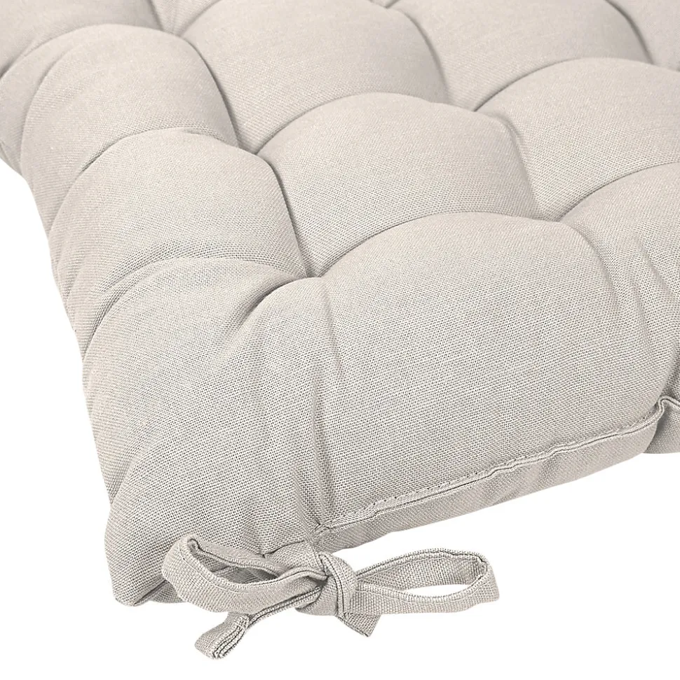 Galette de chaise en coton Hiva beige L.45 x l.45cm GoodHome
