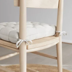 Galette de chaise en coton Hiva beige L.45 x l.45cm GoodHome